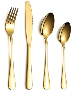 Cutlery Set 24 Piece GoldTeardrop