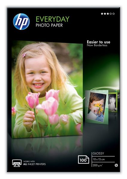 HP Everyday Glossy 200gsm Photo Paper - 10x15cm (100 Sheets)