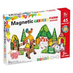 Magnetic Tiles - Farm Animal Set - 45 Pieces