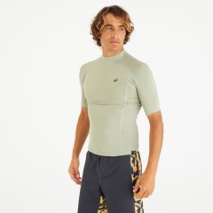 Olaian Men's Short Sleeve Surf T-Shirt UV-Protection UPF50+ - 500 Khaki