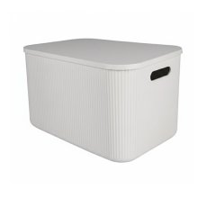 Stylish Storage Box Shell Design with 21L in white