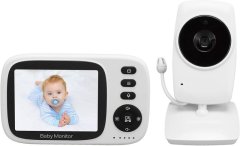 Video Baby Monitor with 3.2 Inches LCD 2 Way Audio Talk Night Vision
