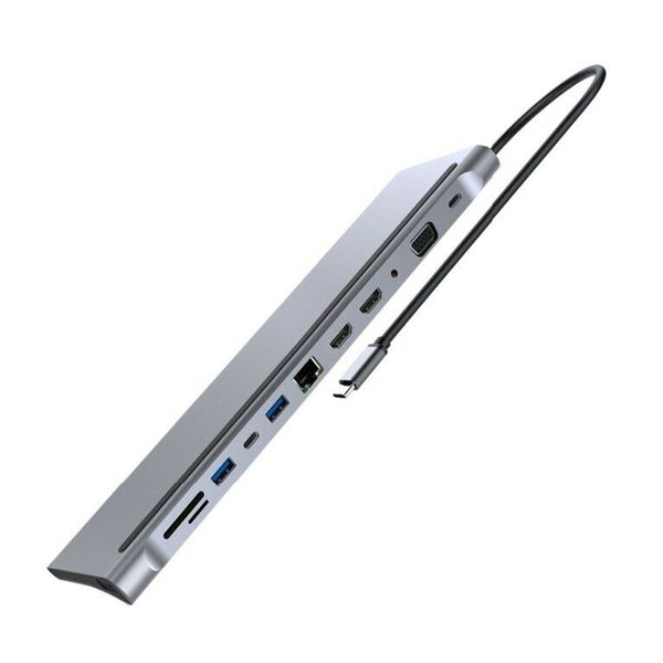 12-in-1 Computer Adapter, Dual USB 3.0, 4K HD, Ultimate Office Essential