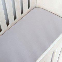 Phlo Studio- White Muslin Large Cot Fitted Sheet