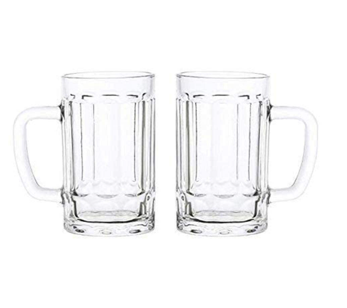 SamMag Beer Mugs 400 ml, Solid Clear Glass - Beer Mug, Ice Tea, Juice