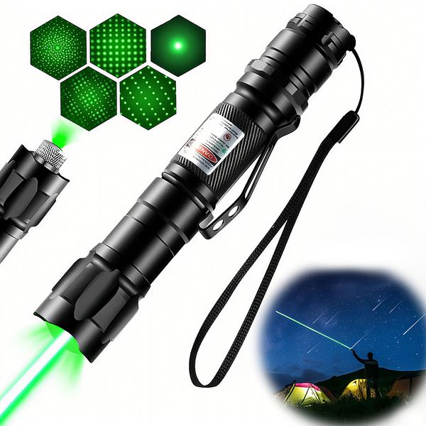 Topika - Rechargeable Green Laser Pointer, High Power Flashlight