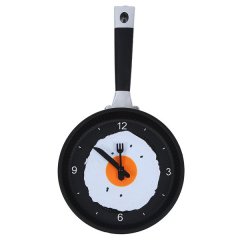 Frying Pan Clock With Fried Egg