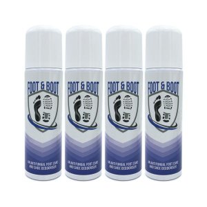 Foot &amp; Boot - Antifungal Foot and Shoe Deodoriser Spray - 4 x 120ml