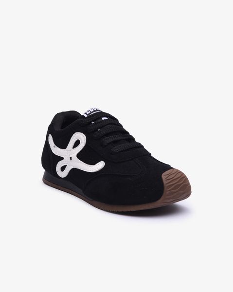 Soviet Kids Layan Black Suede Lace Up Sneaker