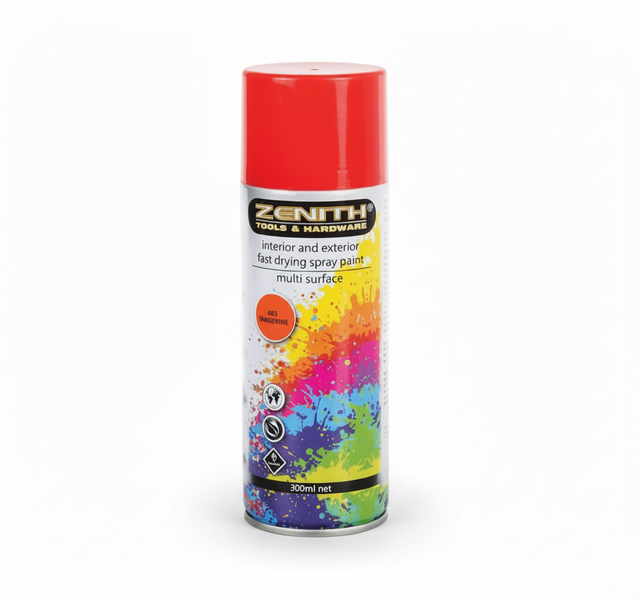 Zenith 300ml Aerosol Spray Paint - Vibrant Tangerine Finish