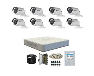 Hikvision 1080P 8 channel DVR and 8 Camera CCTV Kit - IRF Cameras