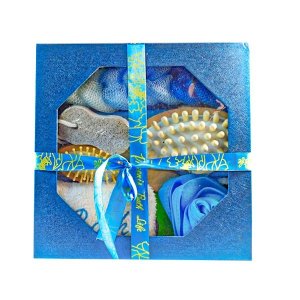 6 Pieces Bath Hamper Set- 2 Loofahs, Scrubber, 2 Brushes &amp; Pumice Stone