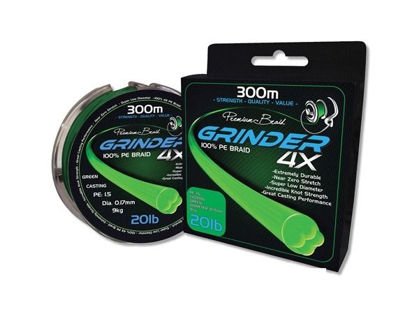 Grinder PE4 4x300m Casting Braid - Yellow (50LB)