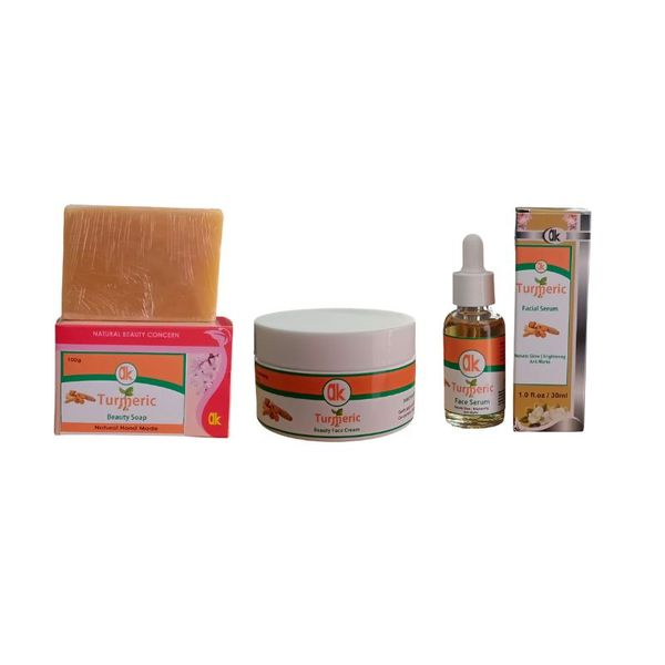 AK Turmeric Skin Care Combo - 3 Products | Cream | Serum | Soap