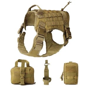 Tactical Service Dog Vest Outdoor Training Water-Resistant Dog Harness XL