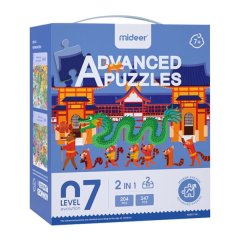 Mideer Level 7 2-in-1 Progressive Puzzle: Human Geography