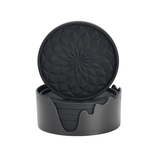 Diamond Thread Coasters Heat-Resistant Coasters (Black)