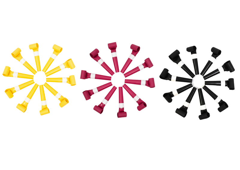 3 Pack Party Colorful Blowing Whistles - 10 Pcs Each Pack for Celebrations