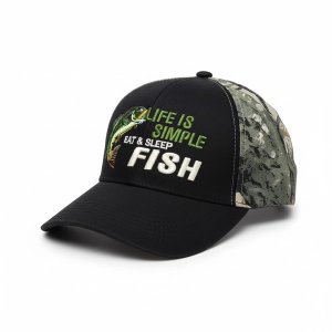 Life is Simple: Eat &amp; Sleep, Fish Cap