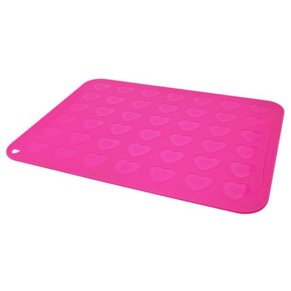 Heart Silicone Pink Macaron Mat