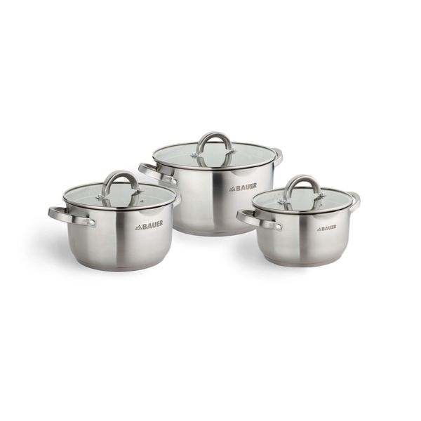 Bauer Le Grande 6 Piece Pot Set | Stainless Steel Cookware Set
