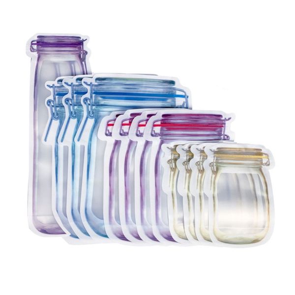 Kitchen Mason Jar Bags Reusable Fresh Food Seal Saver 12 Set
