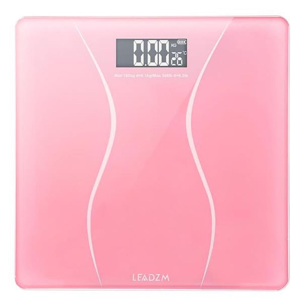 Digital Bathroom Scale With Temperature Function Large LCD Screen Smart We