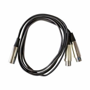 Kentech AUC033-2M XLR Male - Dual XLR Female 2M Black