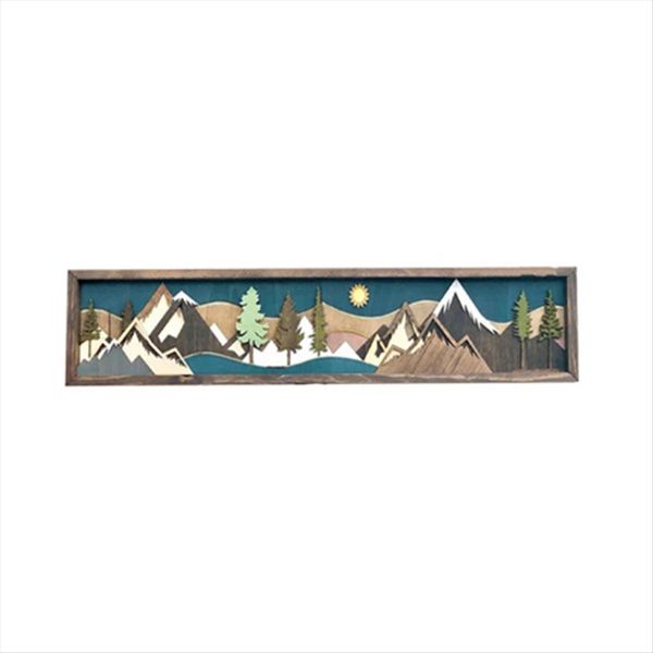 Wood Mountain Wall Art Will Bring Gable Art Sunset Moon Decoration D