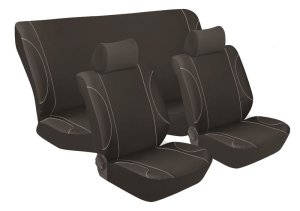 Stingray - Monaco 6Pc Car Seat Cover Set - Black/Grey