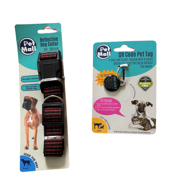 Reflective Dog Collar And Pet Tag