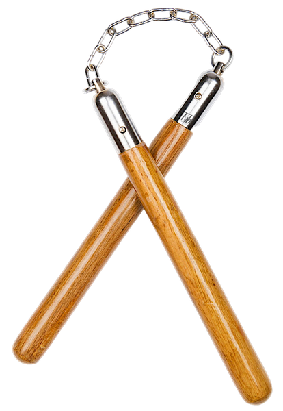 Unleash Your Inner Warrior: Tvb Brown Wood Handle Nunchunk Baton Stick