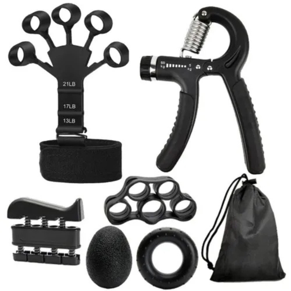 Fitness Hand Grip Strength Trainer - Adjustable Grip Kit (5-Piece)