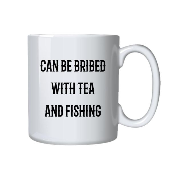 Tea and Fishing Mug - Best Funny Novelty Cup Gift Idea for Fathers Day