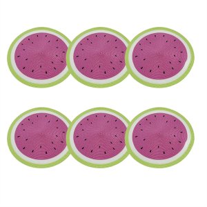 Round Placemats Fruit Pattern Table Mats Non-Slip Washable Kitchen Table Di