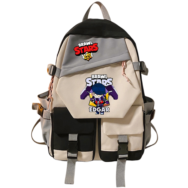 Game Merchandise Schoolbag Brawl Stars Color Blocking Canvas Bcakpack