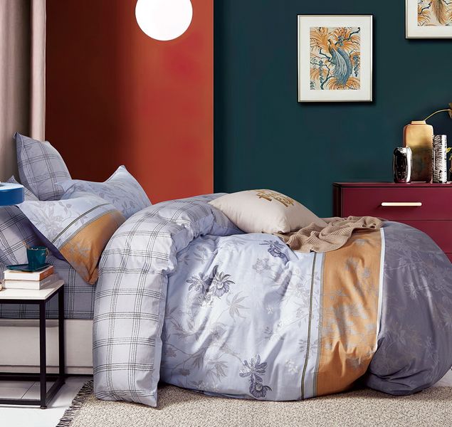 Linen Boutique - Duvet Cover Cotton Set-Time to Relax-LightSalmonSilver