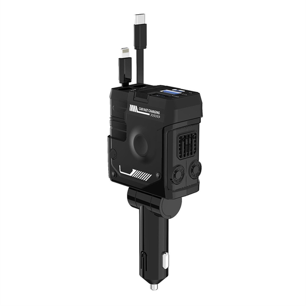 4 in 1 Retractable Car Fast Charger Usb Type C Cable Compatible with Apple