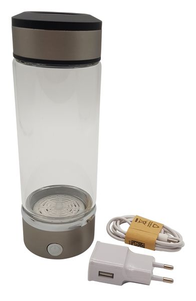 Water Bottle- Hydrogen Water Generator 420ml- Stainless Steel- Silver