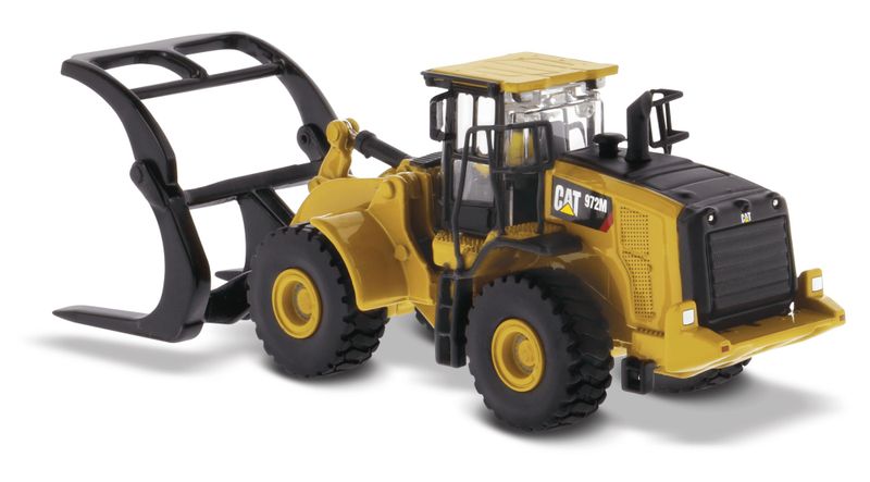 Diecast Masters 1/87 CAT 972M Wheel Loader with Log Fork Diecast Model