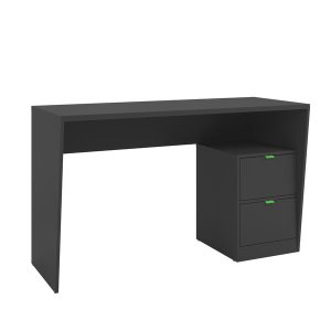 Bella Casa - Gamer Desk with 2 Doors - Black