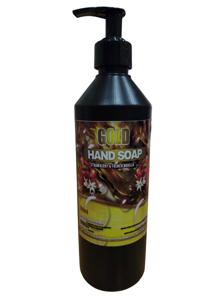 Gold Hand Soap - Strawberry and French Vanilla - 500ml