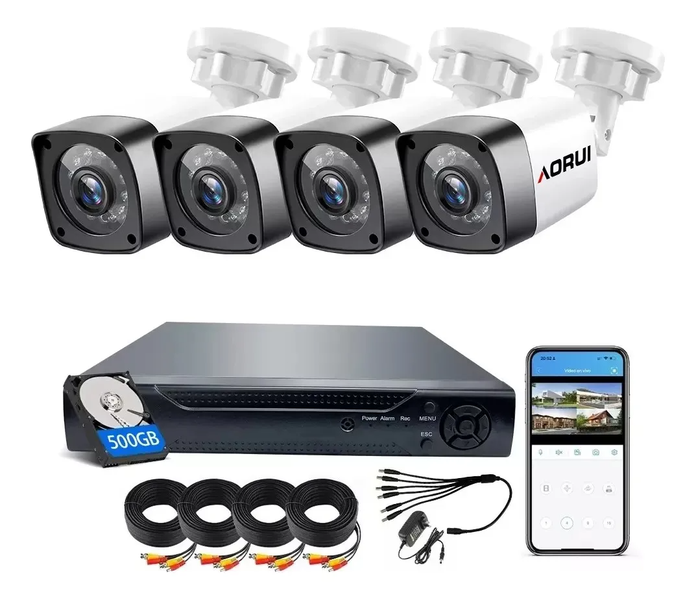 AHD CCTV Direct - 4 Channel cctv camera system - Full Kit Perfect security