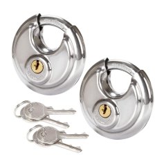 2 x Padlock Diskus Type - Pad Lock Heavy Duty Round Lock