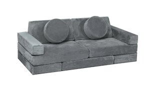 Modular Kids Play Couch - 14 Piece Convertible Sofa &amp; Fort Builder