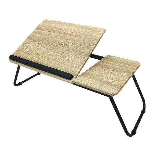 KOGA Foldable Laptop Stand Oak Wood Texture W68 x H21 x W30cm Multipurpose