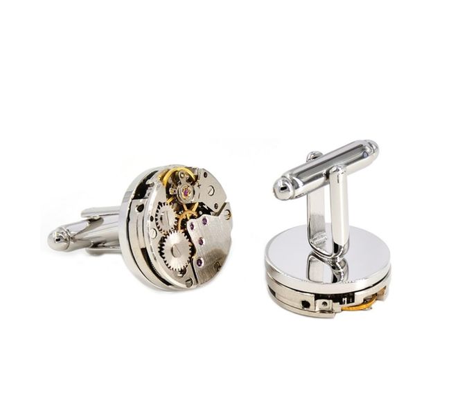 Steampunk Watch Movement Cufflinks for Mens Shirt Vintage Gears Cufflinks