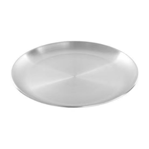 23cm Stainless Steel Bone Spitting Dish Silver Shallow Tray Metal Dining Di