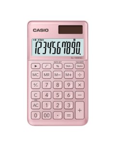 CASIO SL-1000SC Pink Stylish 10 Digit Solar Pocket Calculator