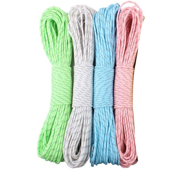 Camping Paracord 4 x 5M Luminous Reflective